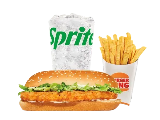 The iconic long chicken sandwich with shredded lettuce, creamy mayo, hot fries, and a chilled Sprite.